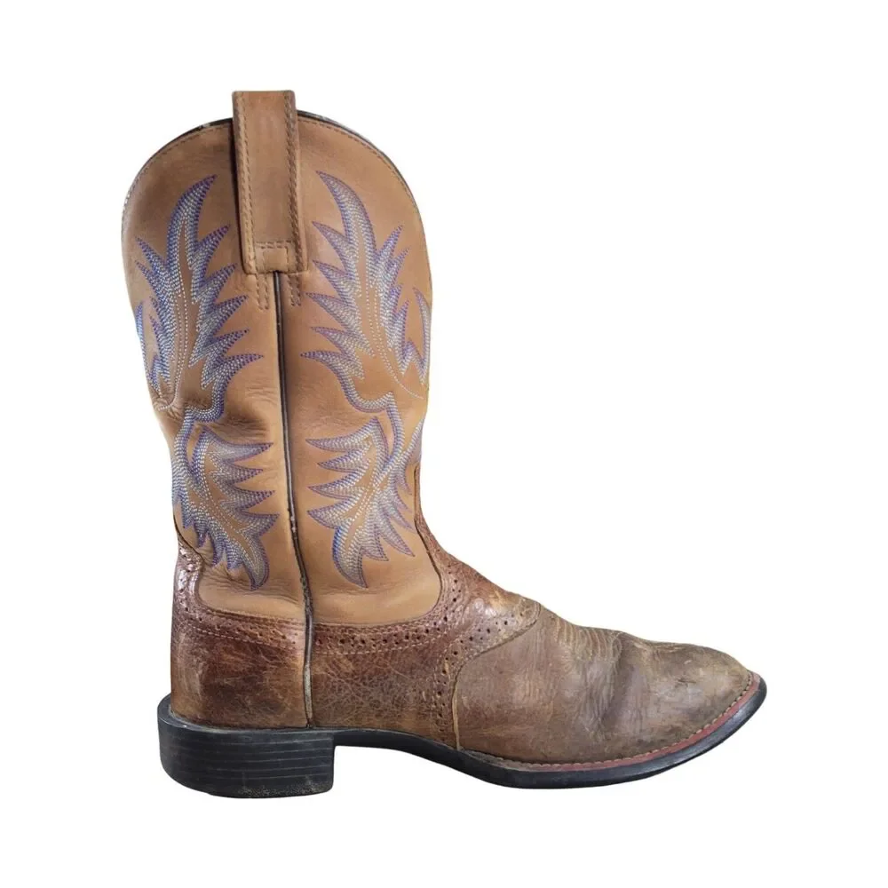 Ariat Men's Heritage Crepe Toe Cowboy Boots Size 9D Needs New Sole